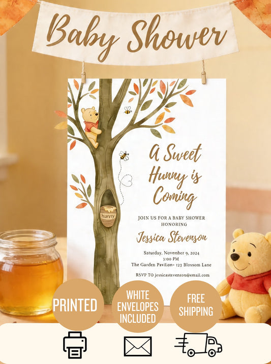 Winnie the pooh Baby shower invitation-1