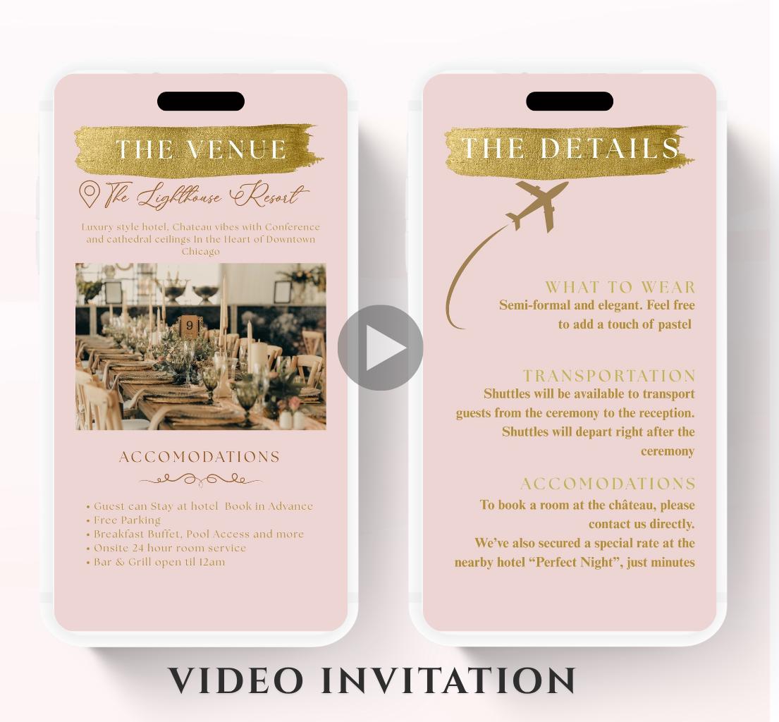 Animated Passport Wedding invitation, Destination Wedding invitation, wedding invitation template, Video Wedding invite, wedding invite-4