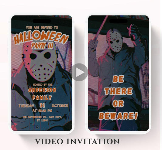 Halloween party invitation, Halloween spooktacular Adults Halloween Costume party Invite Video Digital party invitation-121