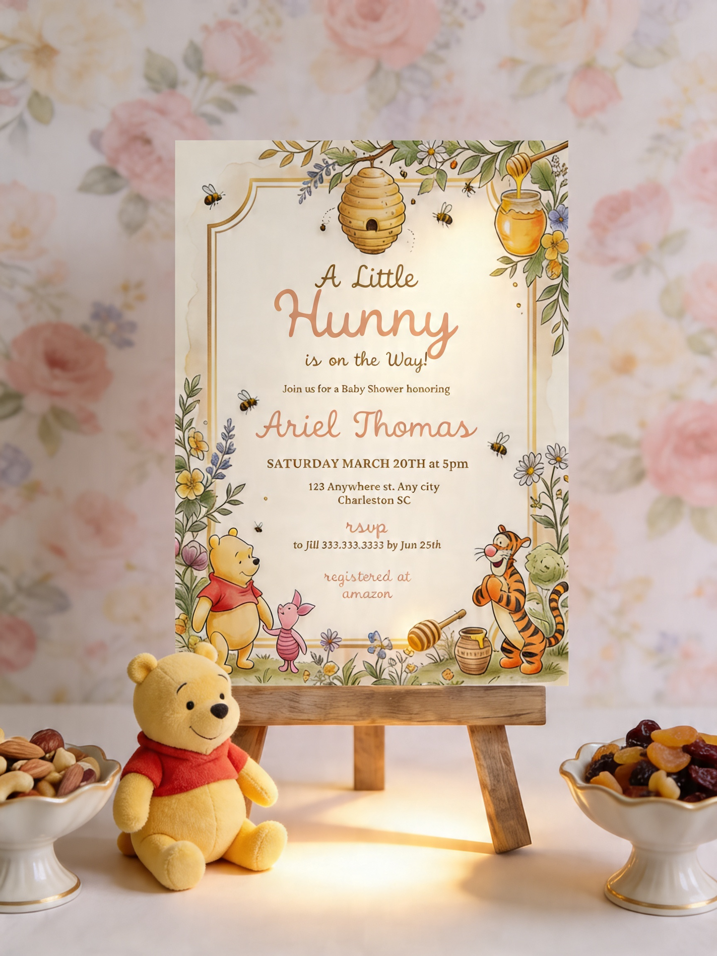 Winnie the pooh Baby shower invitation-2