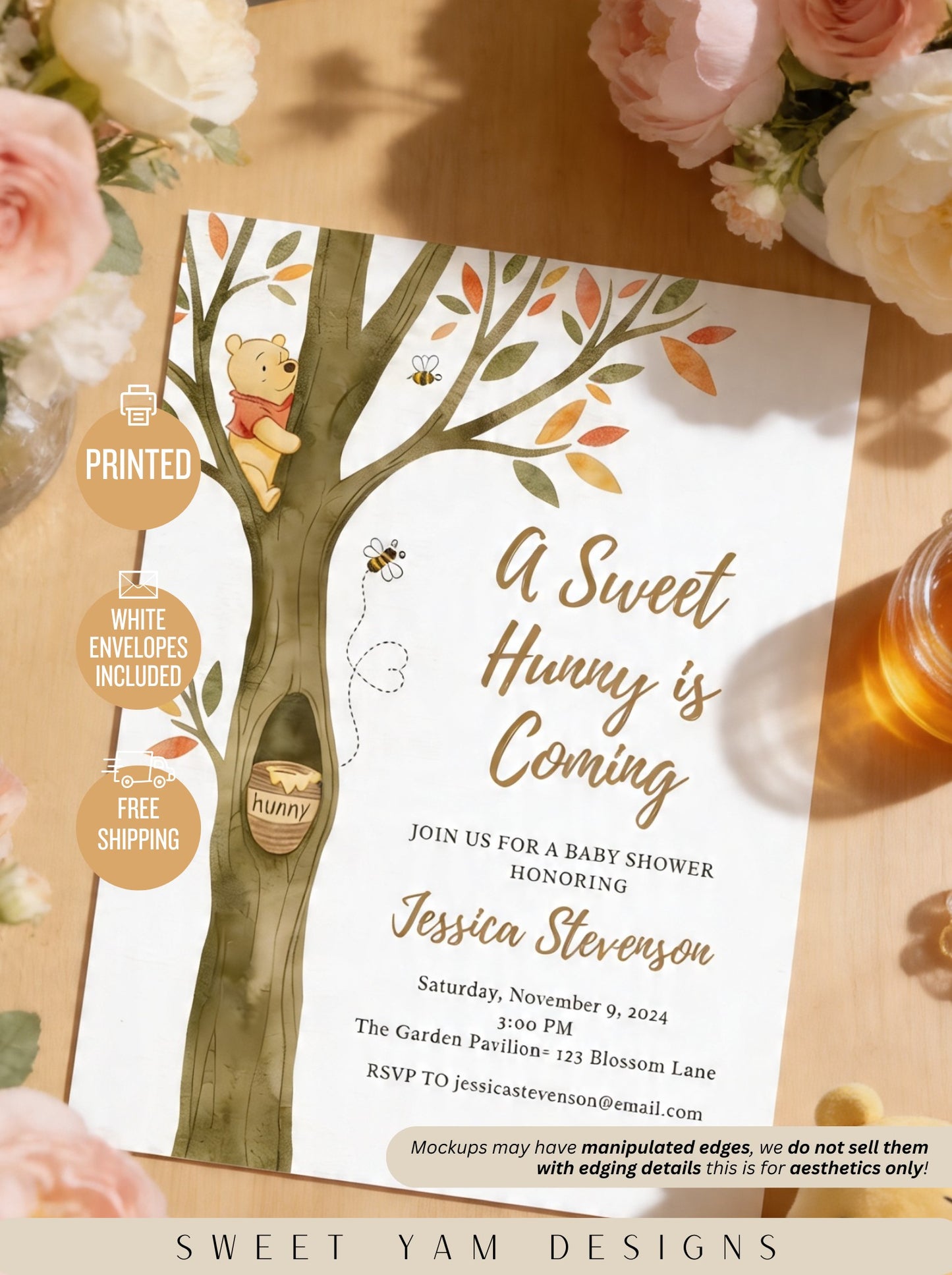 Winnie the pooh Baby shower invitation-1