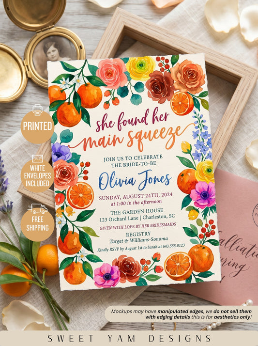 She Found her Main Squeeze Bridal shower Invitation-4