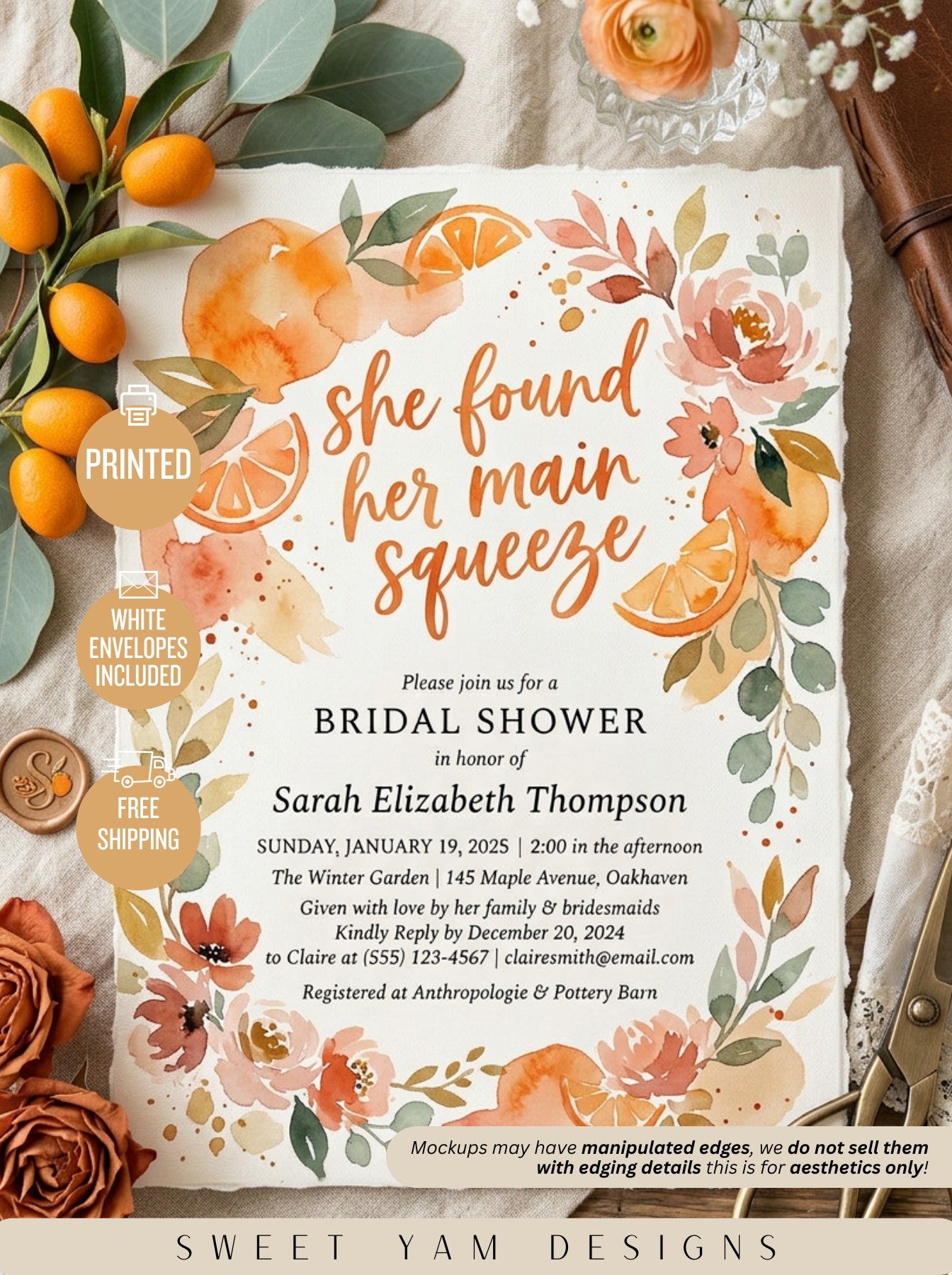 She Found her Main Squeeze Bridal shower Invitation-3