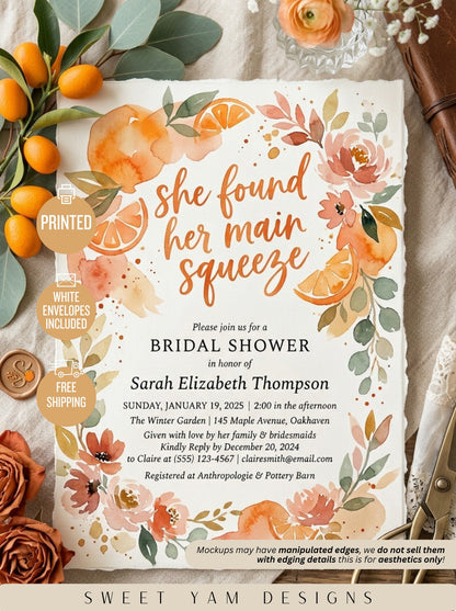 She Found her Main Squeeze Bridal shower Invitation-3