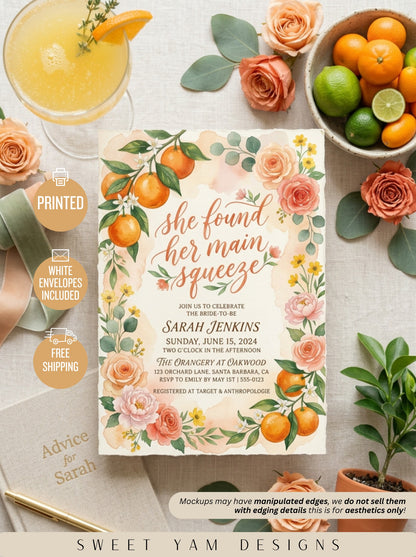 She Found her Main Squeeze Bridal shower Invitation-7