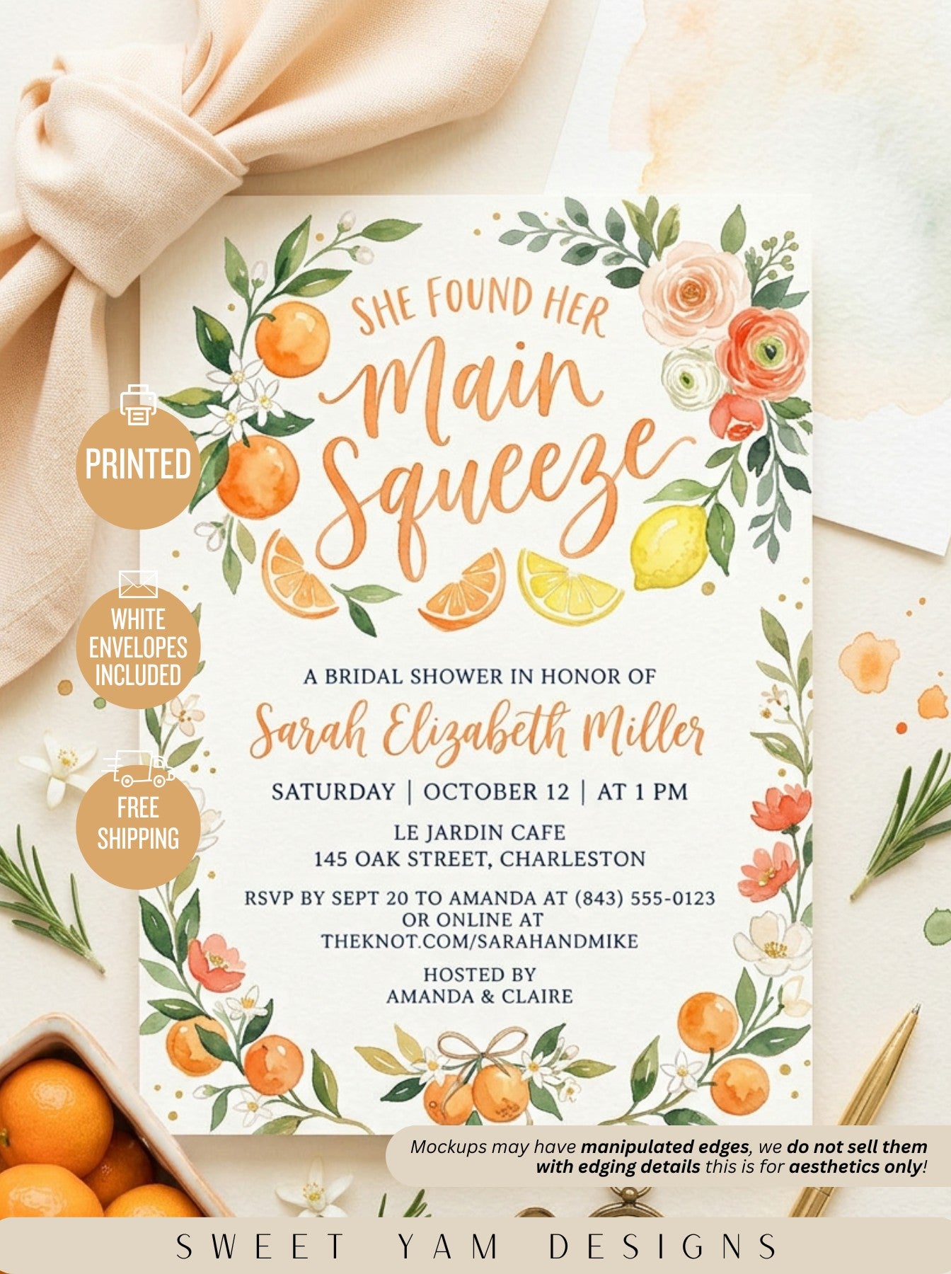 She Found her Main Squeeze Bridal shower Invitation-2
