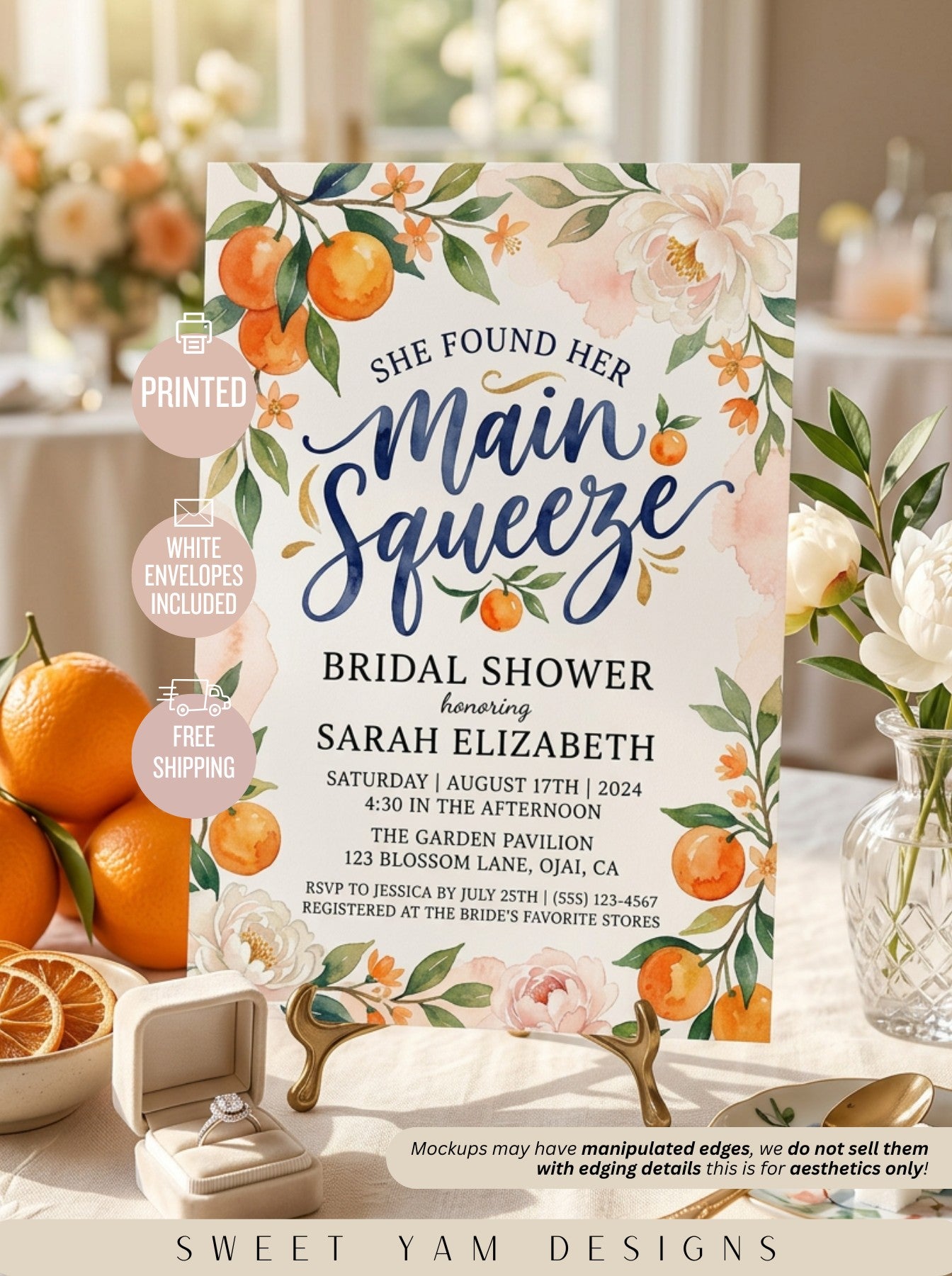 She Found her Main Squeeze Bridal shower Invitation