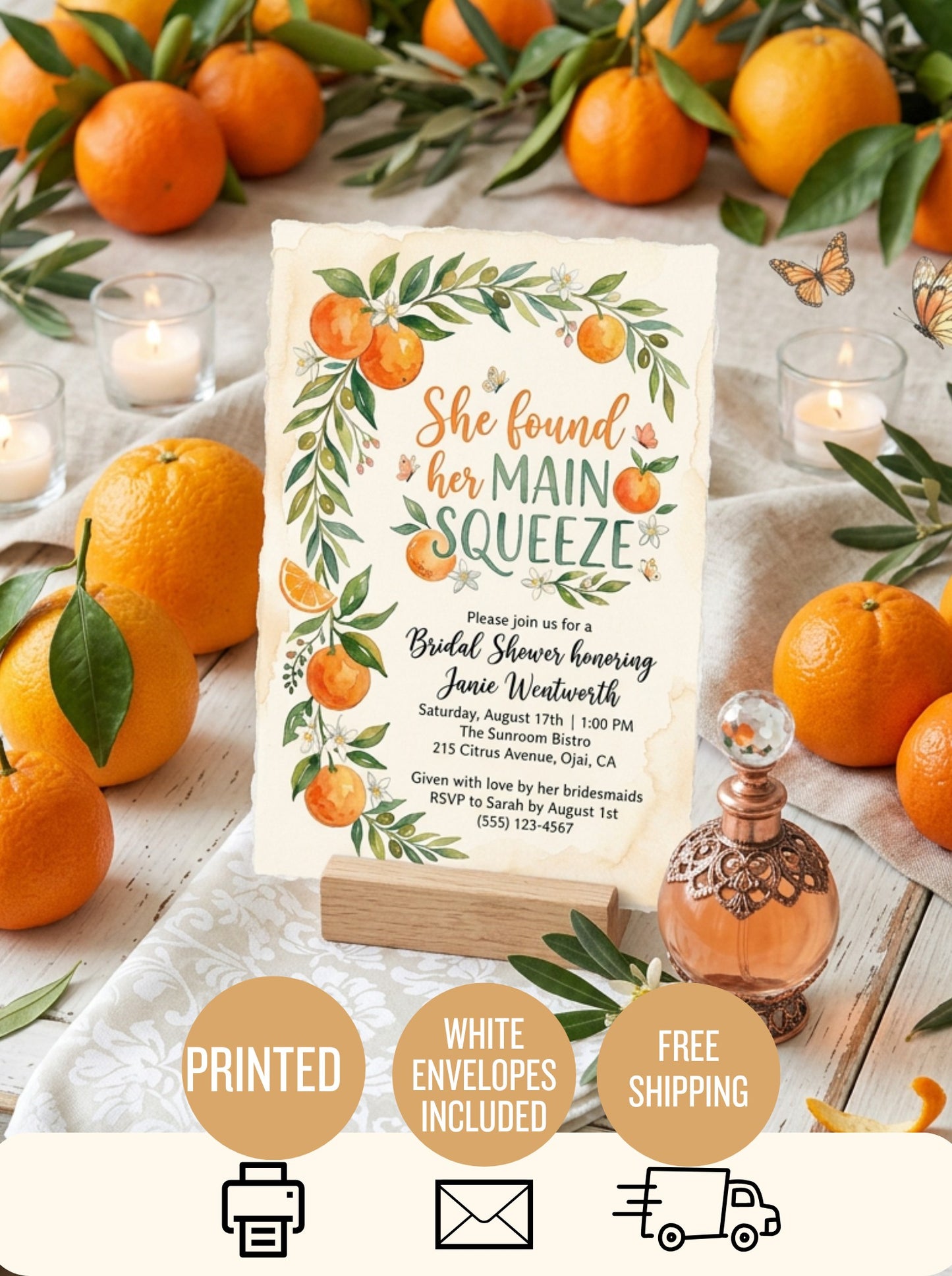 She Found her Main Squeeze Bridal shower Invitation-5