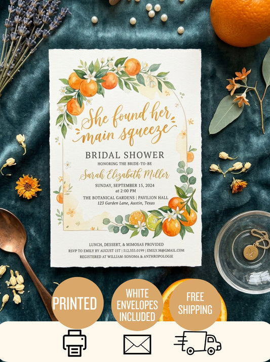 She Found her Main Squeeze Bridal shower Invitation-6