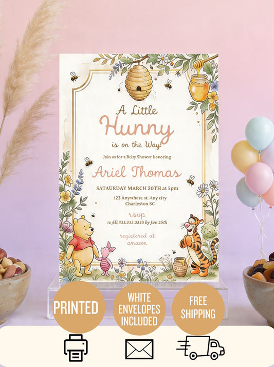 Winnie the pooh Baby shower invitation-2
