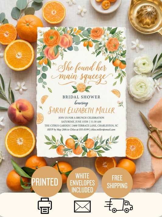 She Found her Main Squeeze Bridal shower Invitation-8