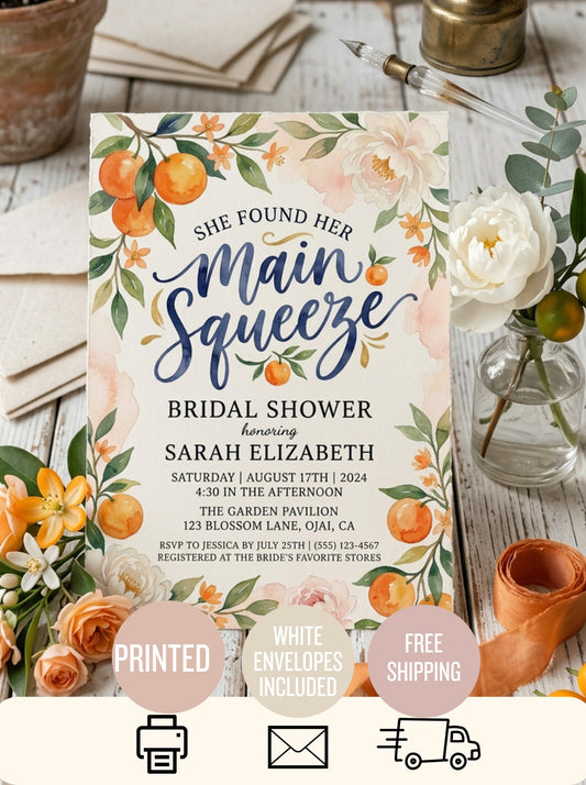 She Found her Main Squeeze Bridal shower Invitation