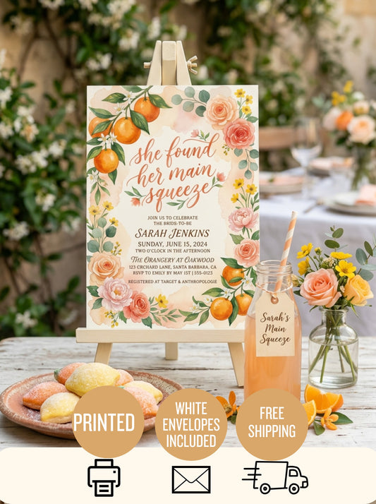 She Found her Main Squeeze Bridal shower Invitation-7