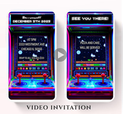 Video Game Party Invitation, Level Up Birthday Invite, Gamer Boy Birthday, Arcade Party, Gaming invitation, Gamer boy party invite-11