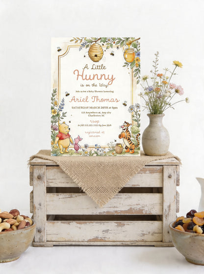 Winnie the pooh Baby shower invitation-2