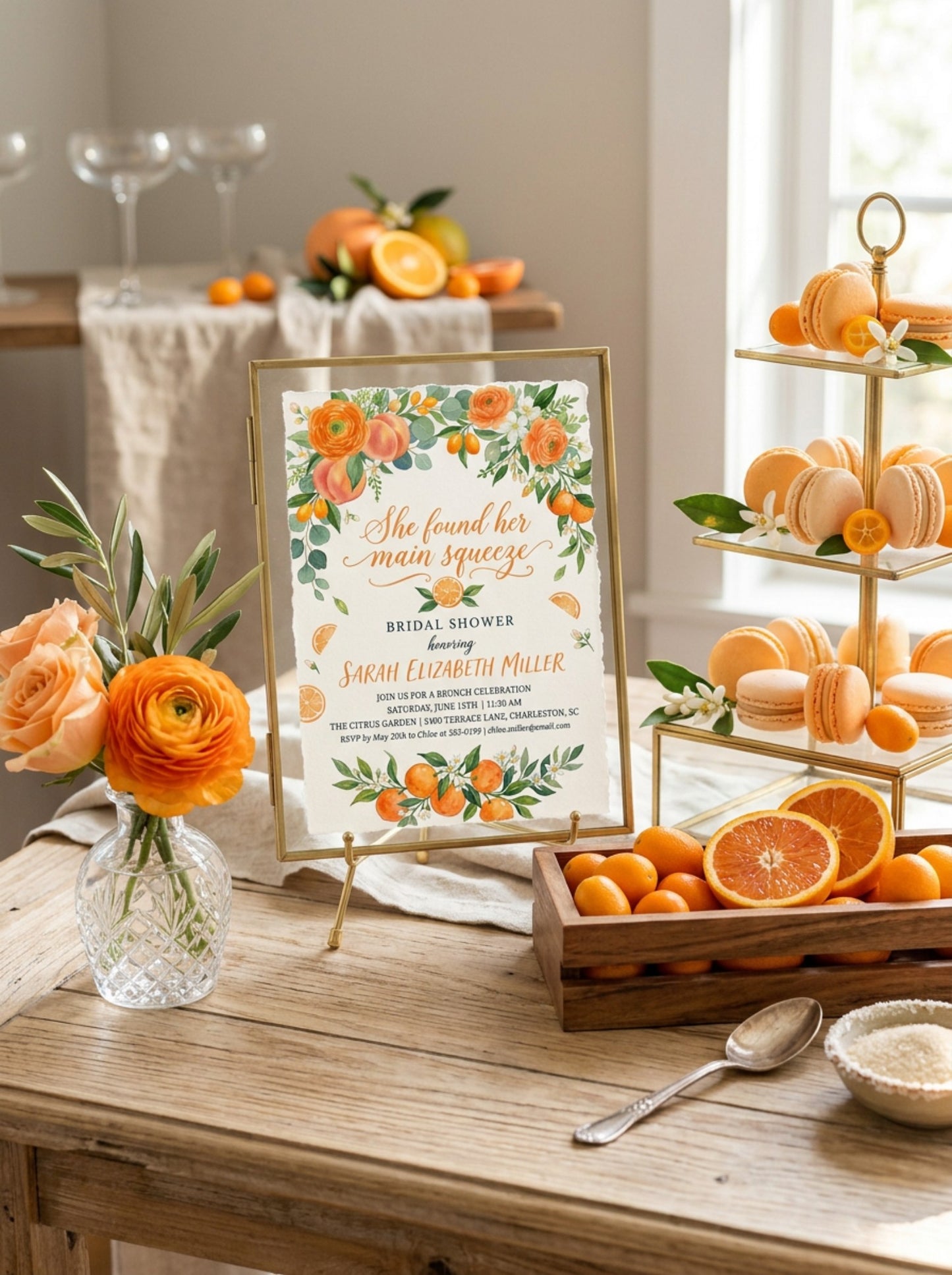 She Found her Main Squeeze Bridal shower Invitation-8