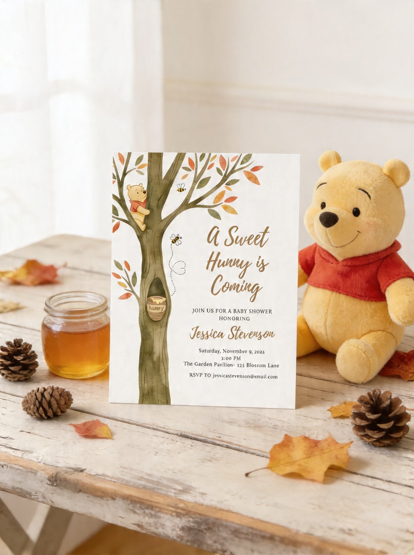 Winnie the pooh Baby shower invitation-1