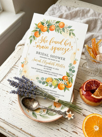She Found her Main Squeeze Bridal shower Invitation-6