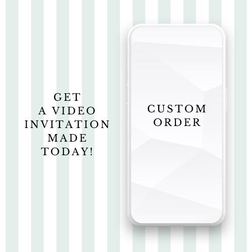 Get a custom Video invitation made today! Custom invitation, Custom invite, Custom invitation Editable Through Canva!