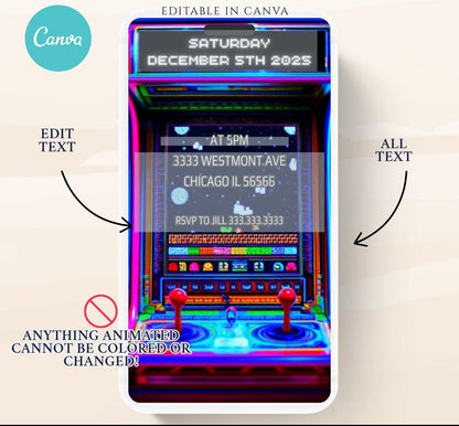 Video Game Party Invitation, Level Up Birthday Invite, Gamer Boy Birthday, Arcade Party, Gaming invitation, Gamer boy party invite-11