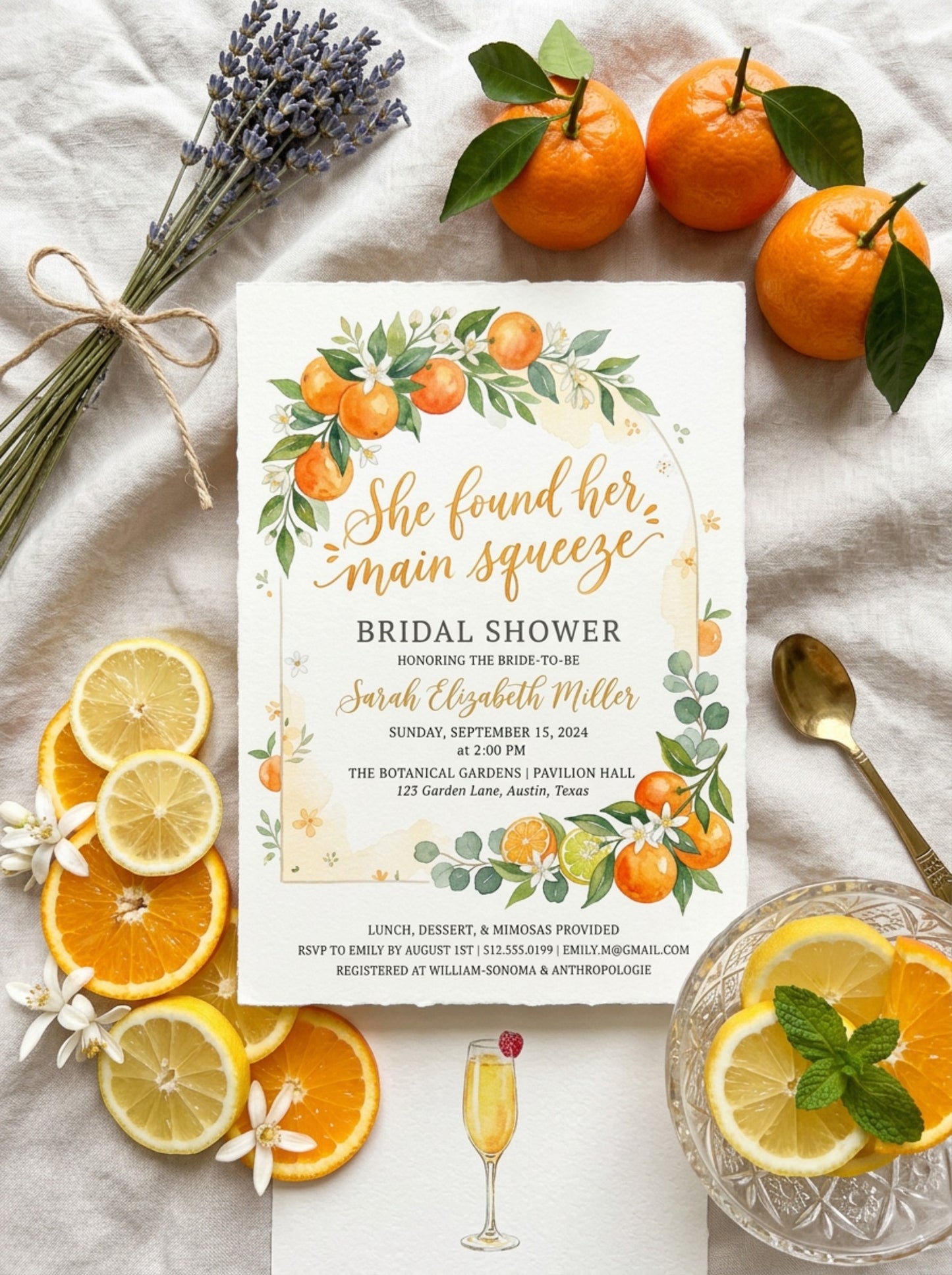 She Found her Main Squeeze Bridal shower Invitation-6
