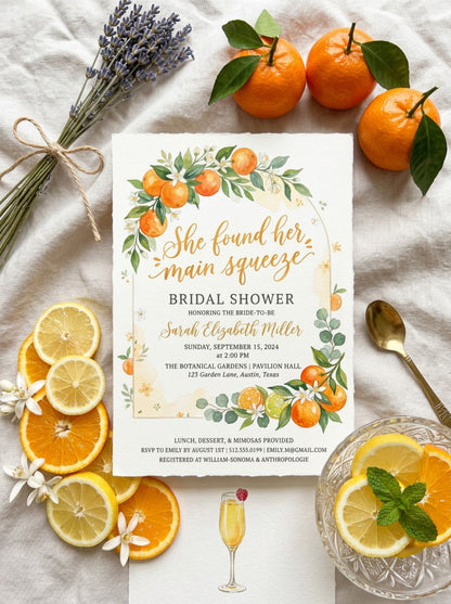She Found her Main Squeeze Bridal shower Invitation-6