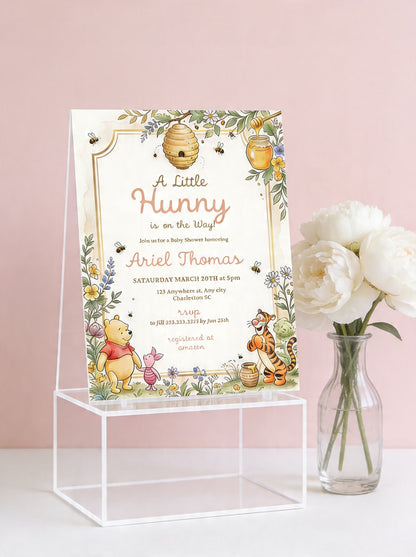 Winnie the pooh Baby shower invitation-2