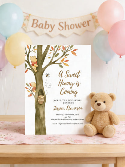 Winnie the pooh Baby shower invitation-1