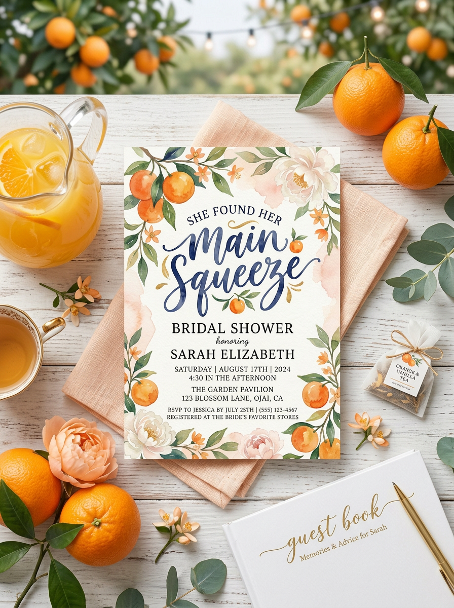 She Found her Main Squeeze Bridal shower Invitation