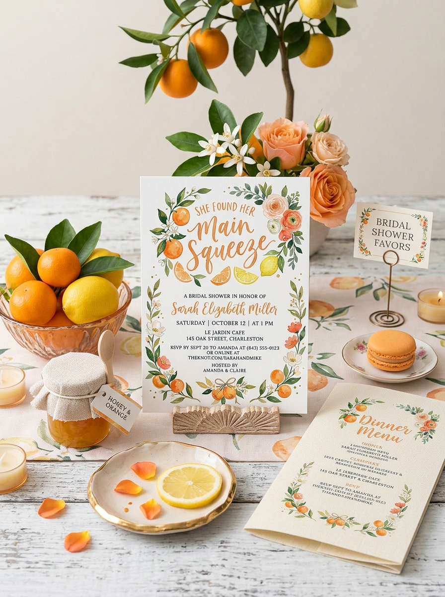 She Found her Main Squeeze Bridal shower Invitation-2