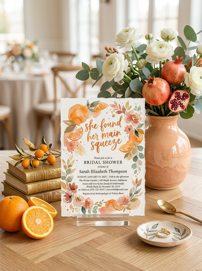 She Found her Main Squeeze Bridal shower Invitation-3