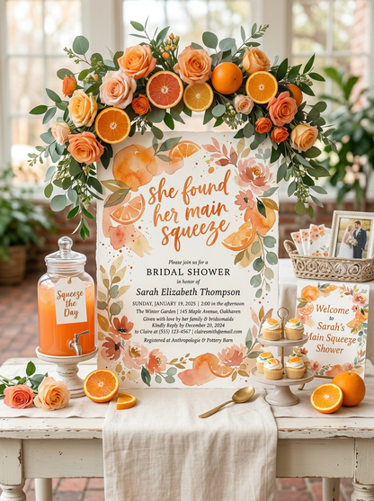 She Found her Main Squeeze Bridal shower Invitation-3
