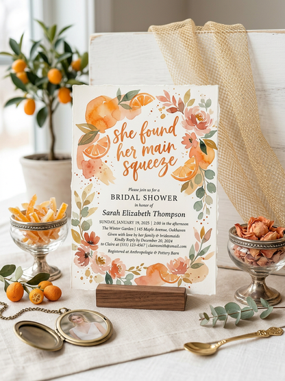 She Found her Main Squeeze Bridal shower Invitation-3