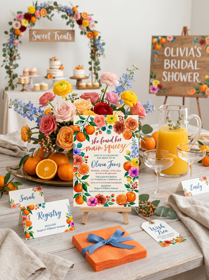 She Found her Main Squeeze Bridal shower Invitation-4