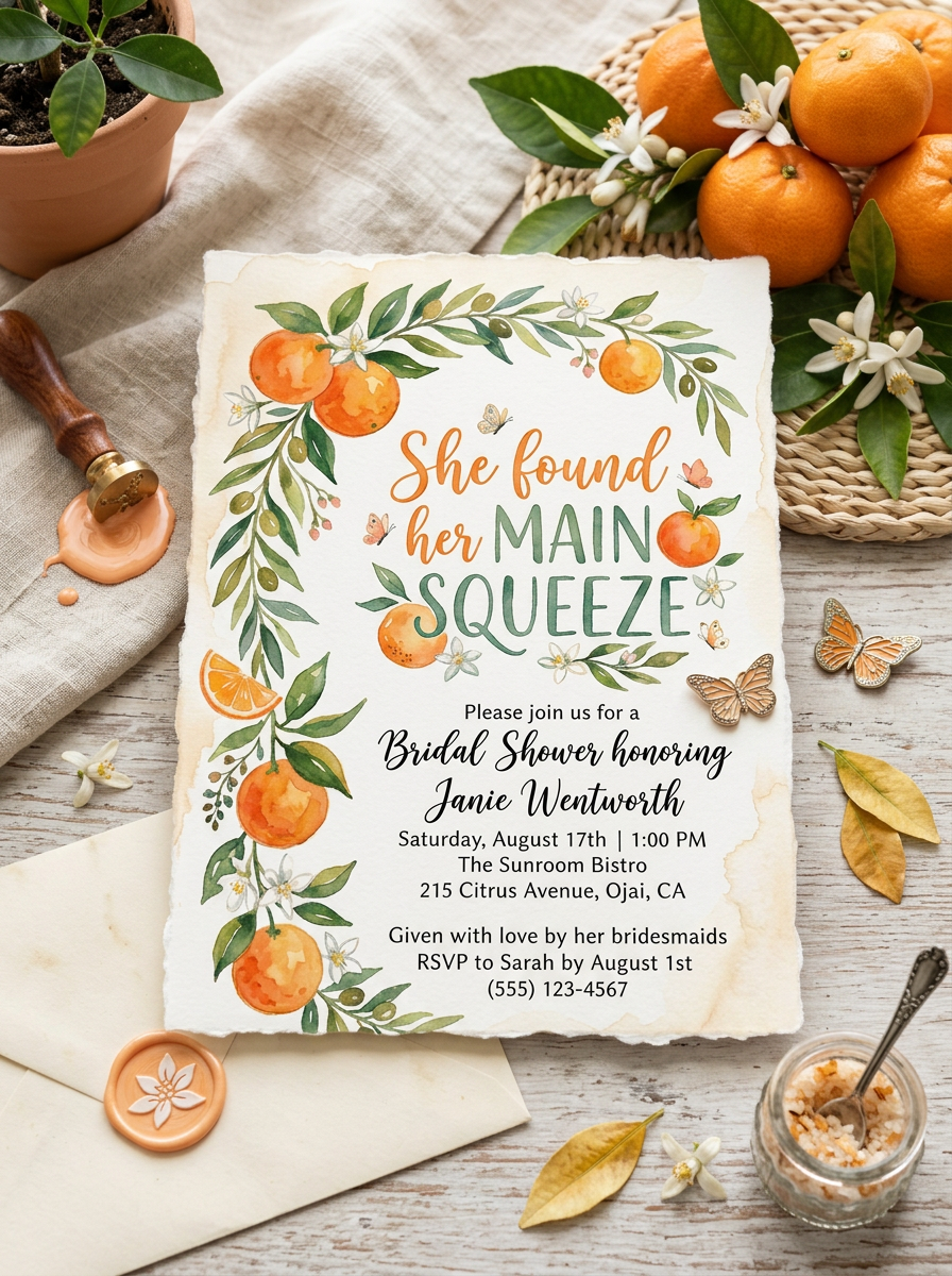 She Found her Main Squeeze Bridal shower Invitation-5