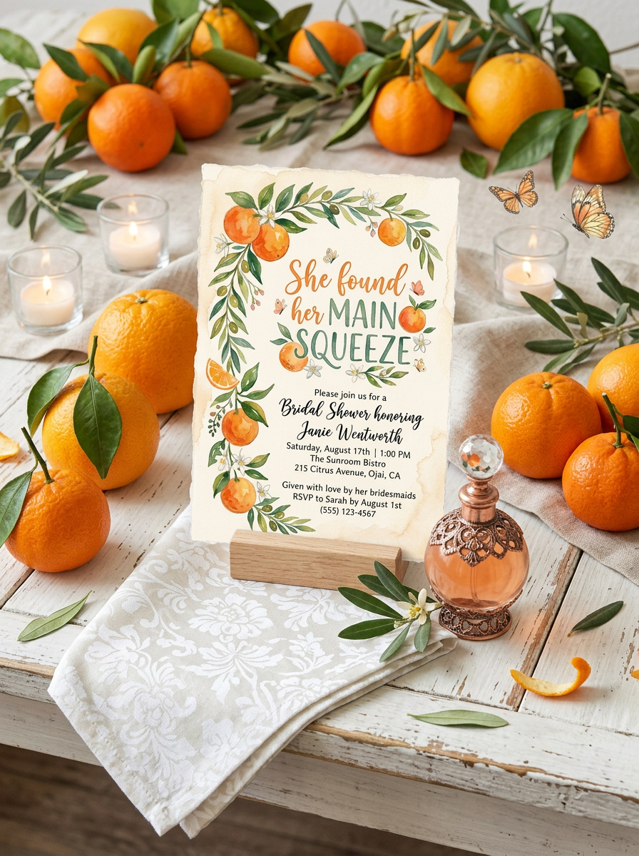 She Found her Main Squeeze Bridal shower Invitation-5