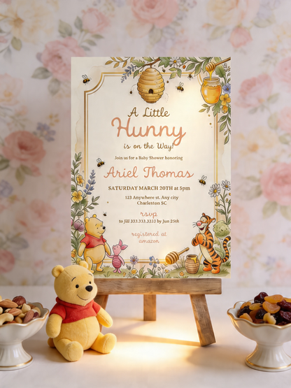 Winnie the pooh Baby shower invitation-2
