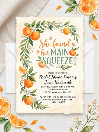She Found her Main Squeeze Bridal shower Invitation-5