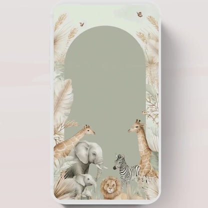 Safari Baby Shower Invitation, A little Wild One is on the Way Invite, Jungle Baby Shower Invitation, Zoo Animal Animated-5