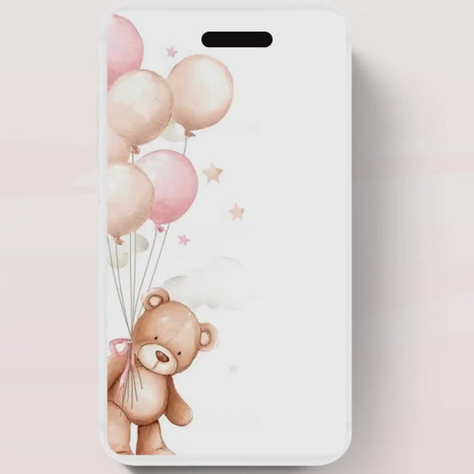 Teddy Bear Baby Shower Invitation We Can Bearly Wait Invite balloon Teddy Bear Template girl Animated video- 2