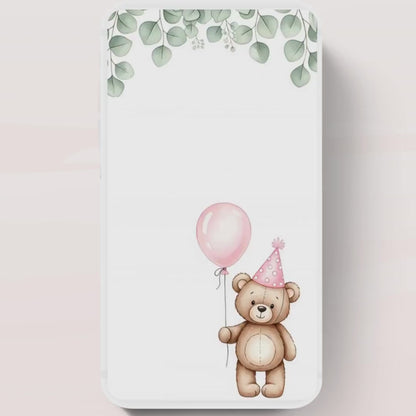 Teddy Bear Baby Shower Invitation We Can Bearly Wait Invite balloon Teddy Bear Template girl Animated balloon teddy bear video- 5