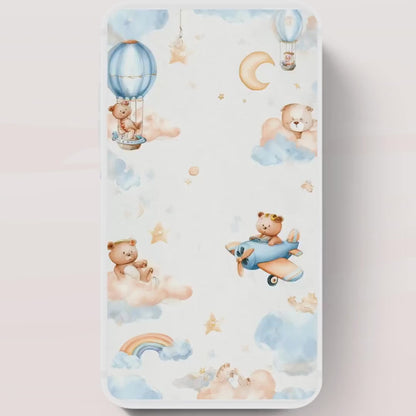 Flying Teddy Bear Baby Shower Invitation We Can Bearly Wait Invite balloon Teddy Bear Template Boy Animated video- 2