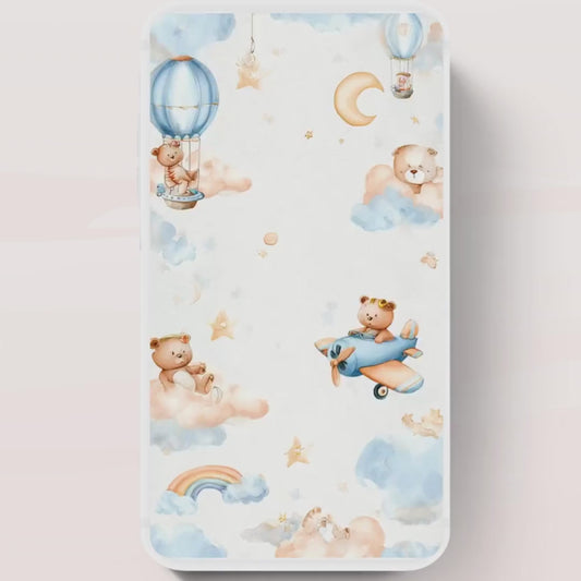 Flying Teddy Bear Baby Shower Invitation We Can Bearly Wait Invite balloon Teddy Bear Template Boy Animated video- 2