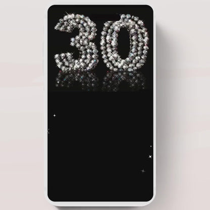 Animated 30th Evite Birthday for Adult Invite, Modern 30th Birthday Invite, Digital Animated Diamond Digital 30th Birthday-1