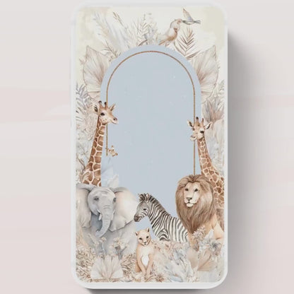 Safari Baby Shower Invitation, A little Wild One is on the Way Invite, Jungle Baby Shower Invitation, Zoo Animal Animated-7