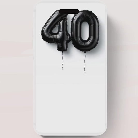 Animated 40th Evite Birthday for Adult Invite, Modern 40th Birthday Invite, Digital Animated Diamond Digital 40th Birthday-2