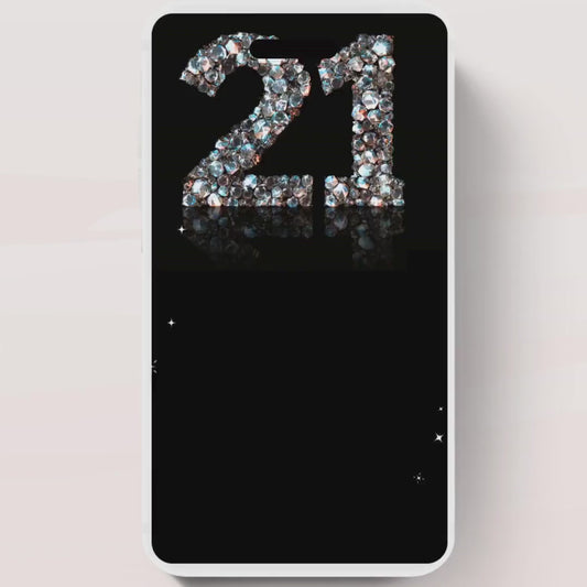 Animated 21st Evite Birthday for Adult Invite, Modern 21st Birthday Invite, Digital Animated Diamond Digital 21st Birthday-1