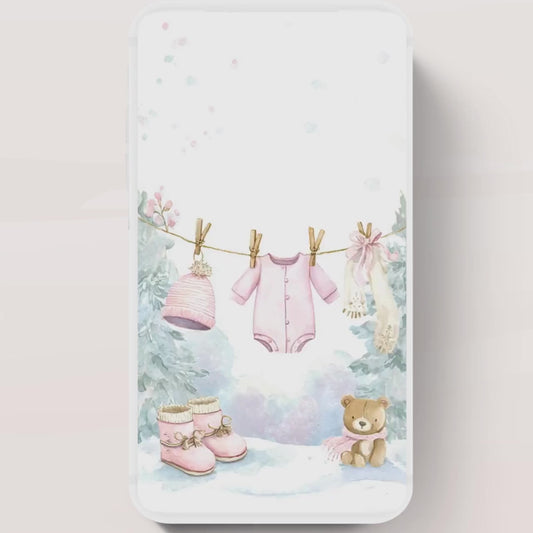 Winter woodland baby shower invitation, Winter baby invitation, Little snowflake, Baby its cold outside, baby shower invitation- Animated 5