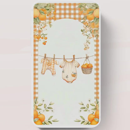 A Little Cutie Baby Shower Invitation, Gender Neutral Baby Shower Invite, Oranges cutie baby shower Video invitation-1