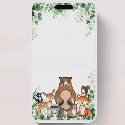Animated Woodland Baby Shower Invitation, Boy Woodland Baby Shower Invite, Woodland Animals Baby Shower, Greenery Woodland-1